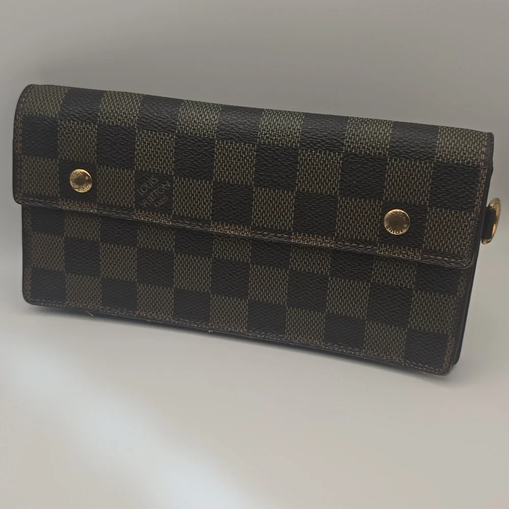 Louis Vuitton Damier Brown Porte Feuille Accordion Long Wallet (VERY GOOD)COA✨️ - Picture 2 of 15